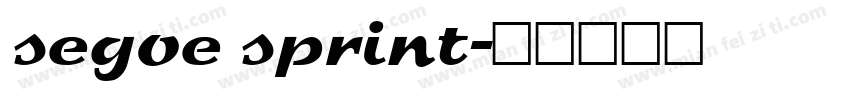 segoe sprint字体转换